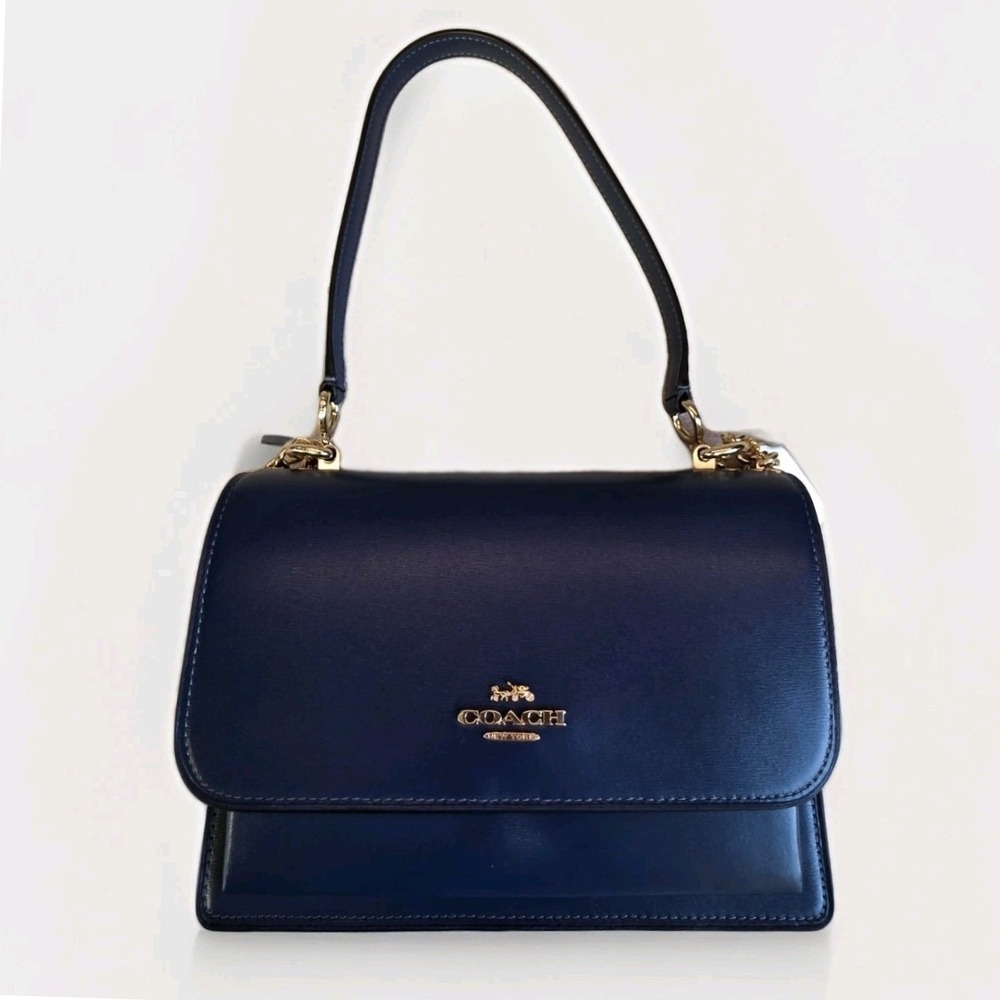 COACH Klare Crossbody Bag In Calf Leather CBI97 Gold/Deep Blue New